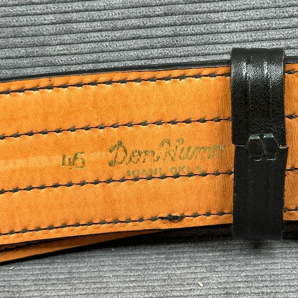 Don Hume B103 Black‎ Leather Police Duty Belt Solid Brass Buckle Size 46